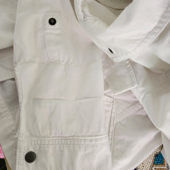 NWT Talbots White Denim Jacket with Adjustable Waist M - Picture 11 of 13